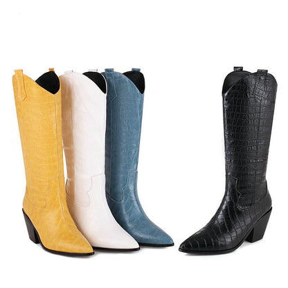 But knee-in-tube thin skinny shoes knight boots