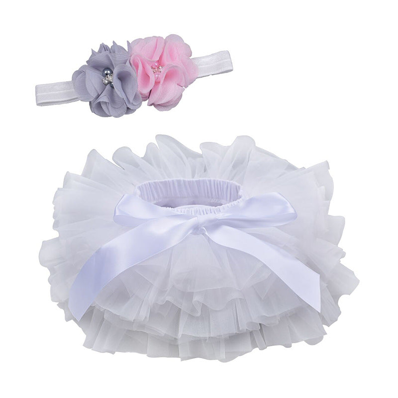 Net yarn half-length skirt children's skirt