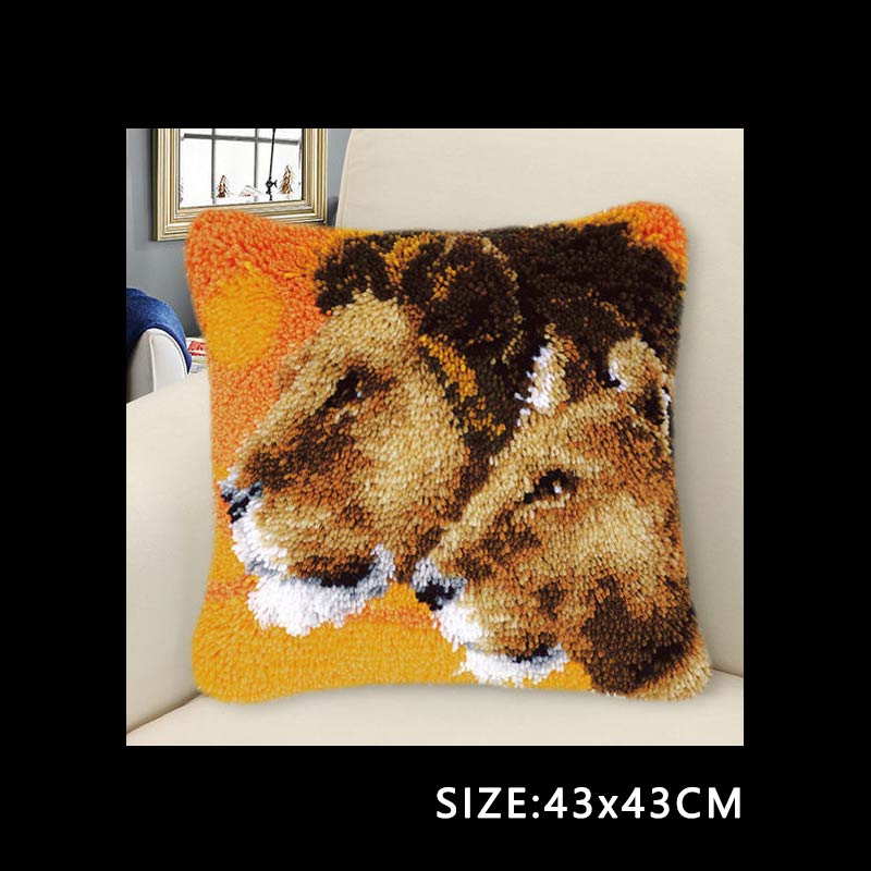 Handmade Wool Embroidered Pillow Diy Material Package
