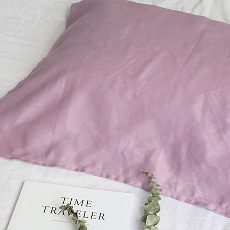 Pure Linen Pillow Towel Breathable Solid Color High-grade