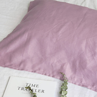 Pure Linen Pillow Towel Breathable Solid Color High-grade