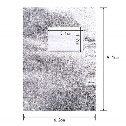 100 pieces of embossed tin foil bag