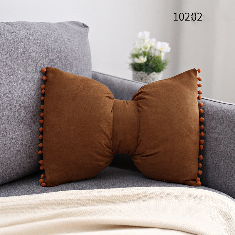 Bow Knot Holds Pillow Lovely Princess Cushion For Leaning On