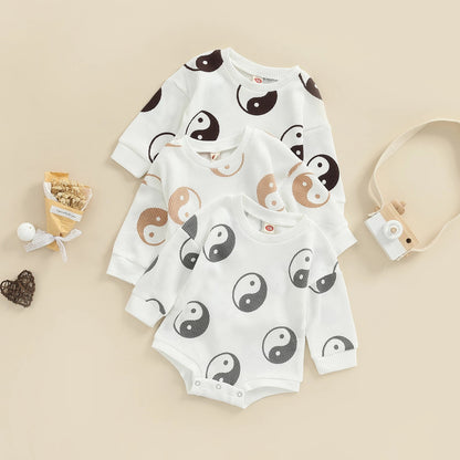 Baby One-piece Suit Knitted Long Sleeve