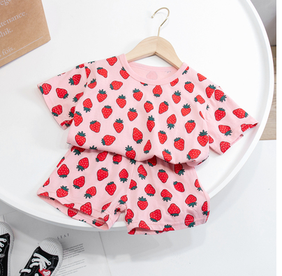 Girls' Home Service Suit Summer Suspender Pajamas Thin Style Western-style Vest Breathing Cotton Air-conditioning Suit