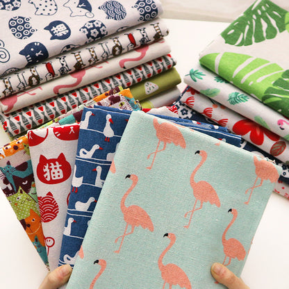 Ins linen fabric tablecloth curtain flower cloth