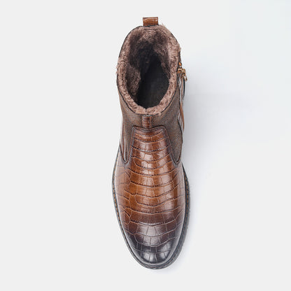Retro Plus Velvet Warm High-Top Men's Shoes