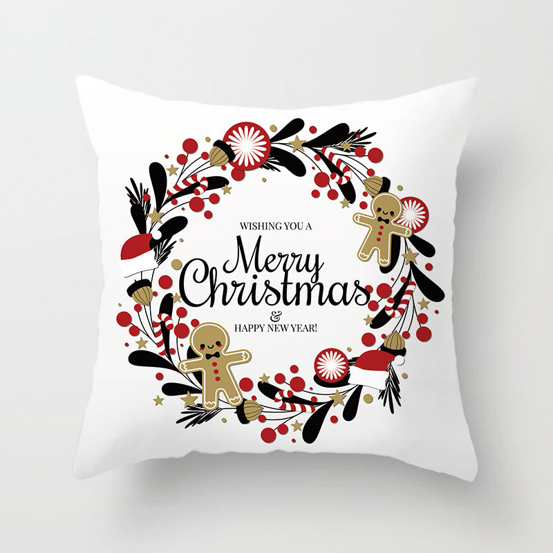 Santa Cartoon Digital Printed Sofa Pillow Cushion
