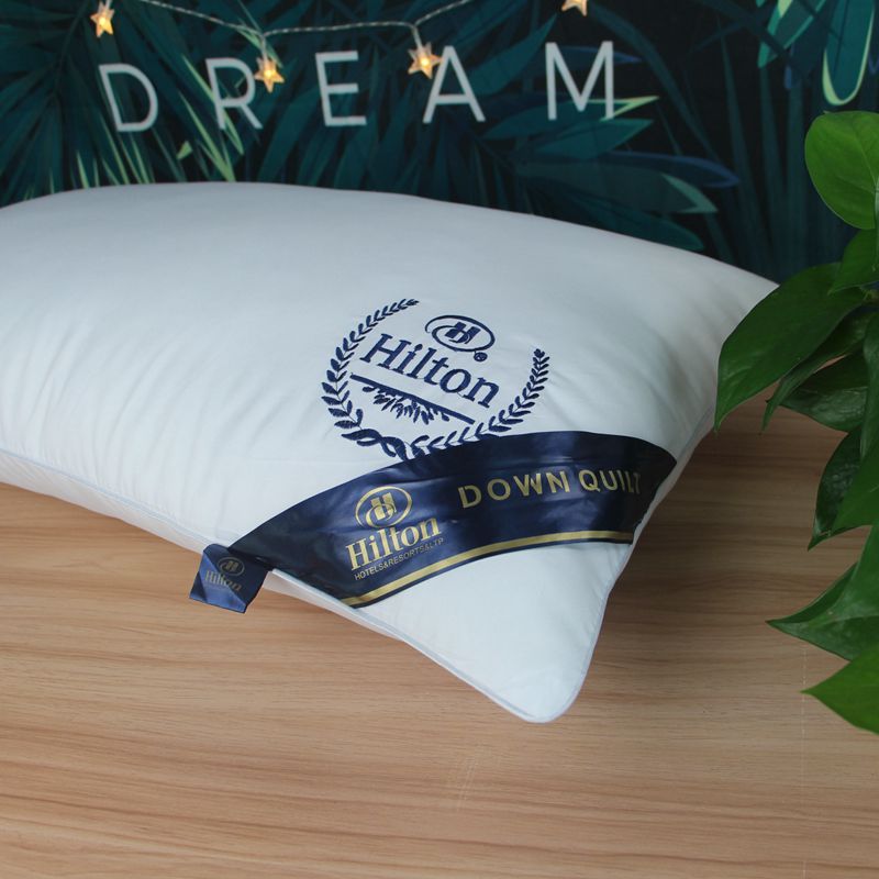 Hotel embroidered pillow