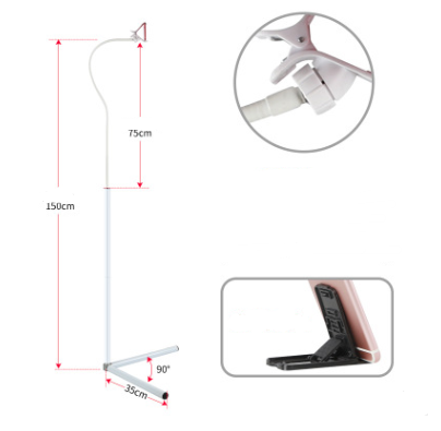 Bed with mobile phone bracket live artifact lazy watch TV bedside mobile phone holder universal folder overhead support shelf