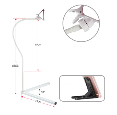 Bed with mobile phone bracket live artifact lazy watch TV bedside mobile phone holder universal folder overhead support shelf