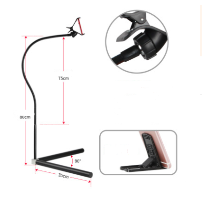 Bed with mobile phone bracket live artifact lazy watch TV bedside mobile phone holder universal folder overhead support shelf