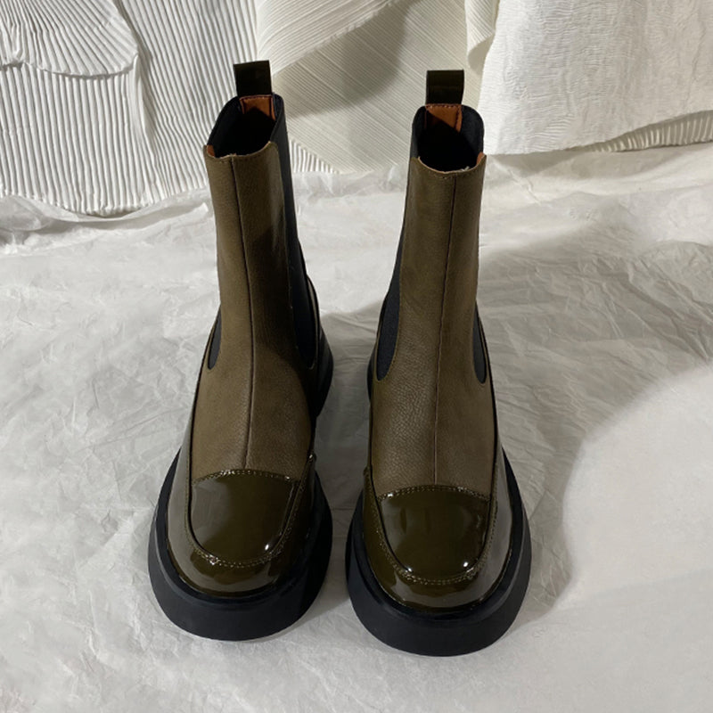 Fashion Stitching Casual Ankle Boots