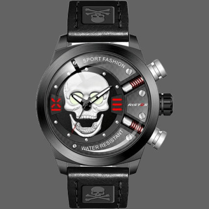 LONGBO 9439 Fashion Circular Skull Watch