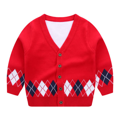 Children's V-neck sweater