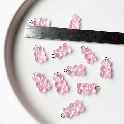 Jelly color bear earrings earrings pendant