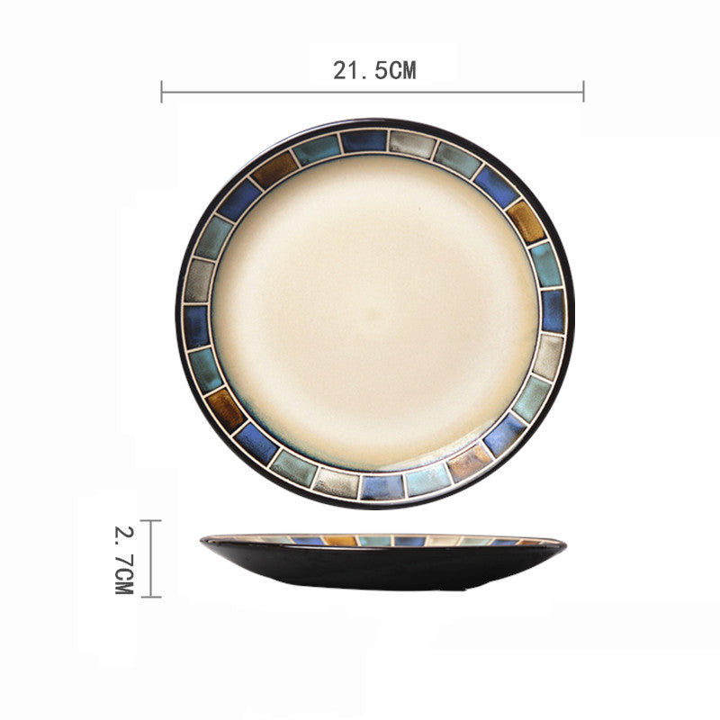 Ceramic Hand-painted Western Food Microwave Breakfast Plate