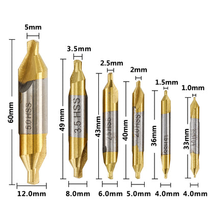 High speed steel center drill set