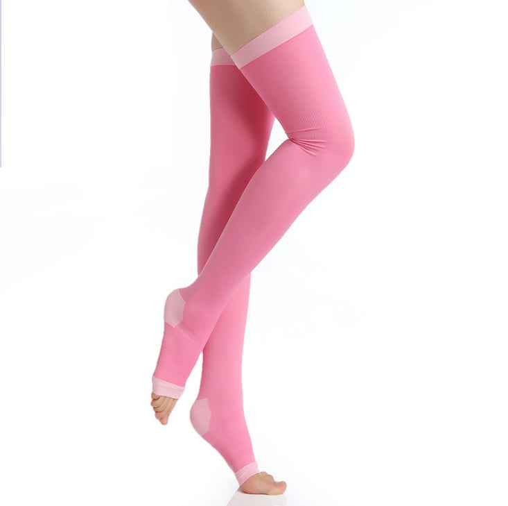 Manufacturer 420D sleep socks high pressure thin calf socks set leg socks elastic night shaping stovepipe socks  toe