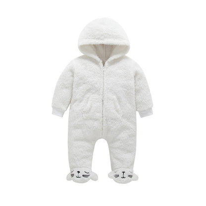 Baby home warm and velvet romper