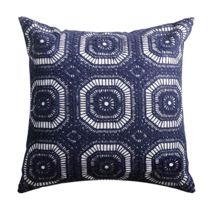 Nordic embroidery floral cotton pillowcase