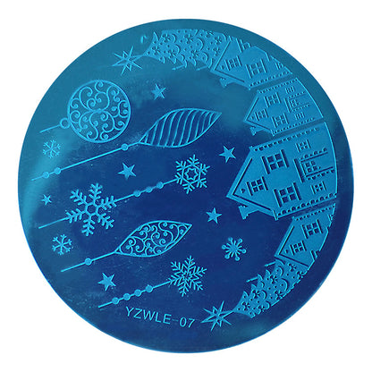 DIY nail print steel plate nail print version template