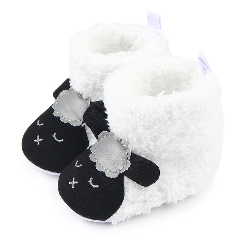 Coral velvet lamb winter boots baby toddler shoes
