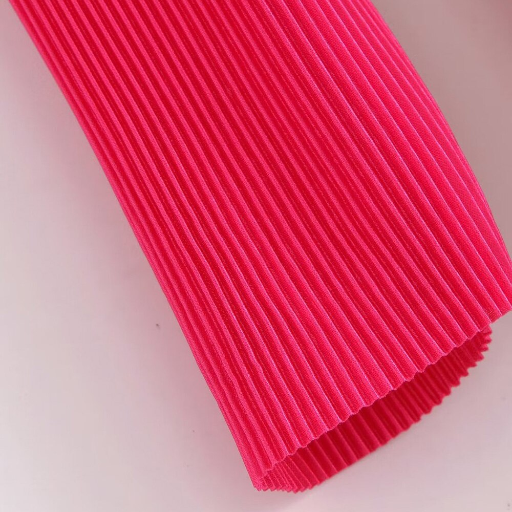 PB&ZA summer new women's fashion temperament V-neck chic slim knot decorated colour blocking pleated dress