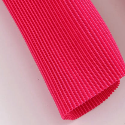 PB&ZA summer new women's fashion temperament V-neck chic slim knot decorated colour blocking pleated dress
