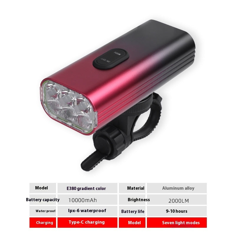 New Bicycle Headlight USB Rechargeable Cycling Light Suit