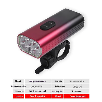 New Bicycle Headlight USB Rechargeable Cycling Light Suit