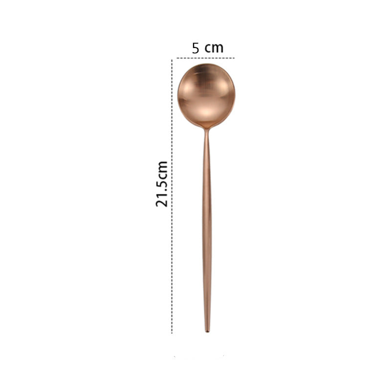Rose Gold Western Tableware Set Knife And Fork