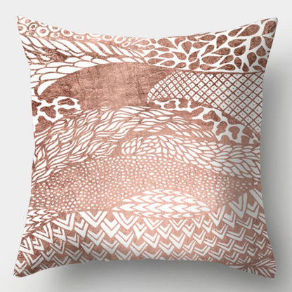 Modern Simple Pillow Home Cushion Geometric Amazon Hot Sale Peach Skin Fabric