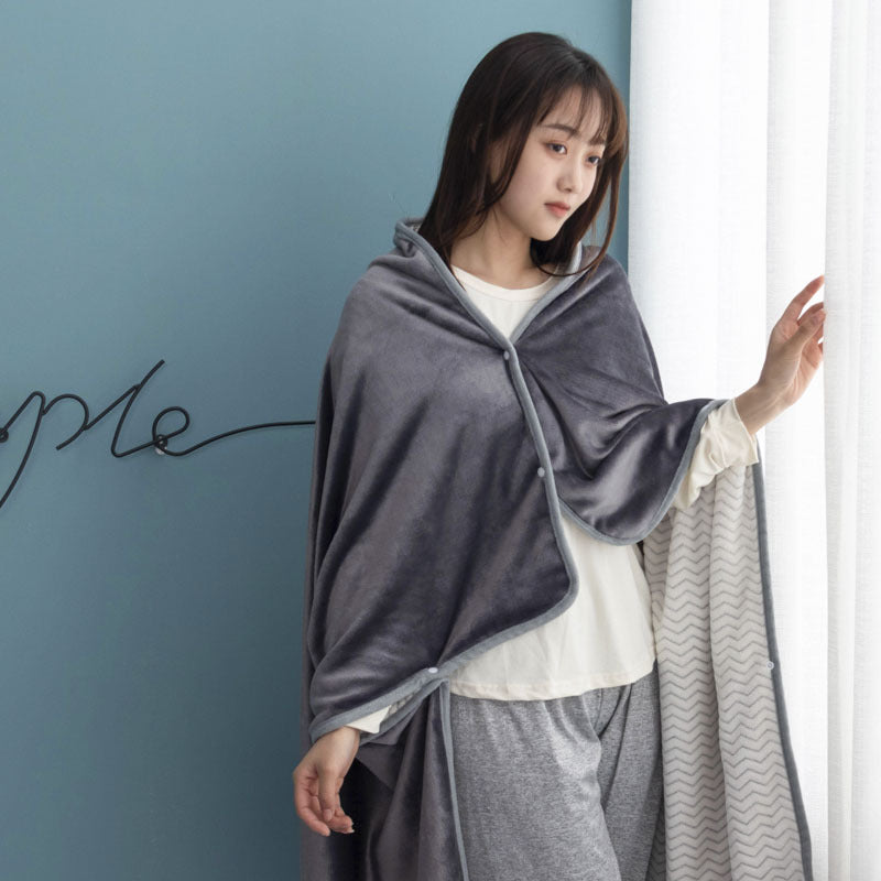 Office Nap Wearable Blanket Weighted Hoodie and Throws Fluffy Blankets Cover on The Sofa Home Bath Towel with Sleeves for Beds