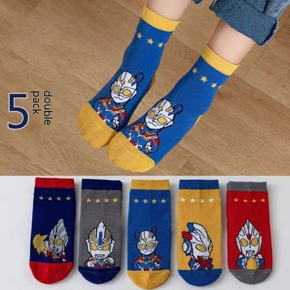 Boy Girls'socks Versatile Student Mid-calf Polyester Socks