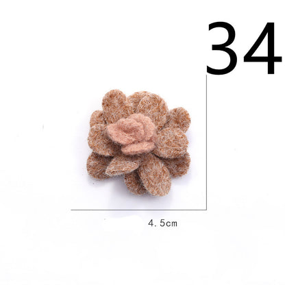 Fabric Flower Rose Sticky Head DIY Handmade Headdress