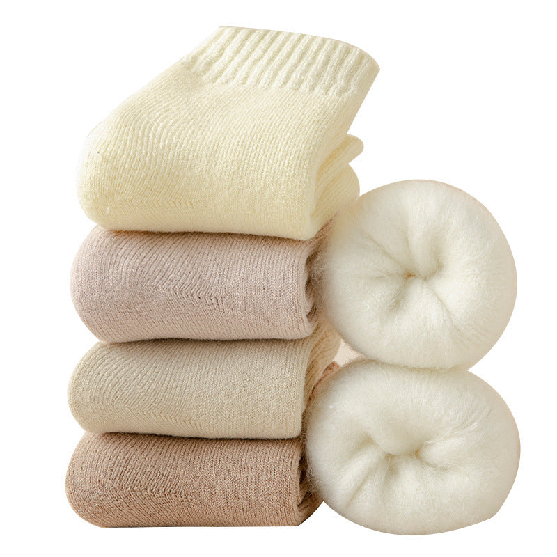 Fleece-lined Female Winter Thicken Thermal Wool Socks