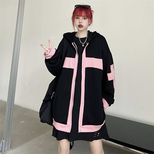 Loose Retro Couple Hooded Sweater Girl