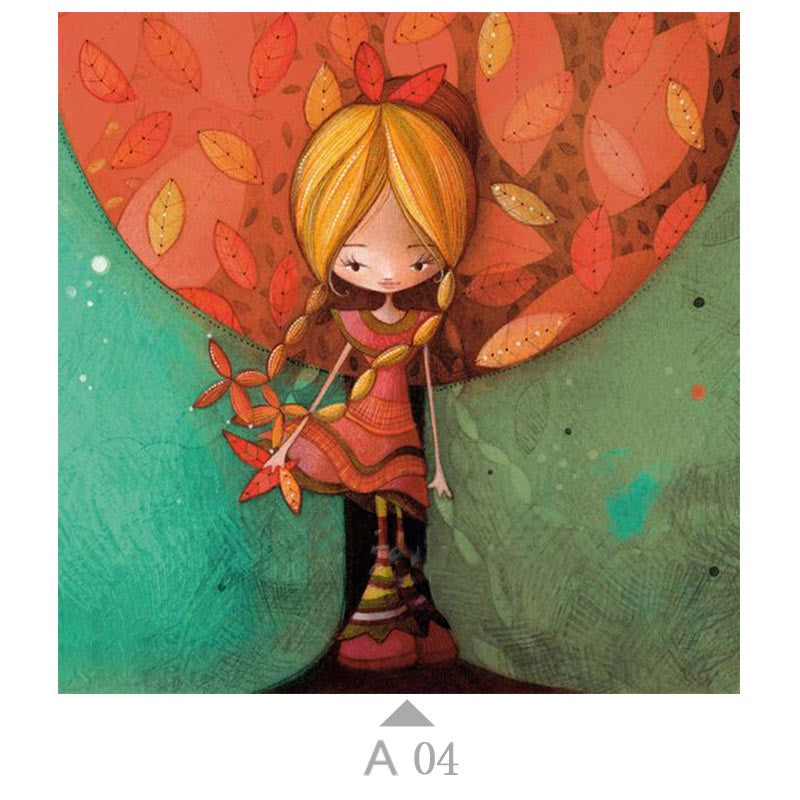 Ever Moment Diamond Painting Embroidery Cartoon Girl Picture Paint By Diamond Wall Decoration Full Square Resin Drill