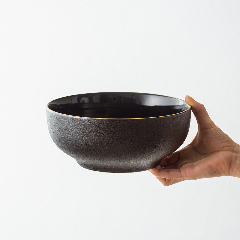 Black Ceramic Tableware Plate Bowl Fruit Plate Phnom Penh