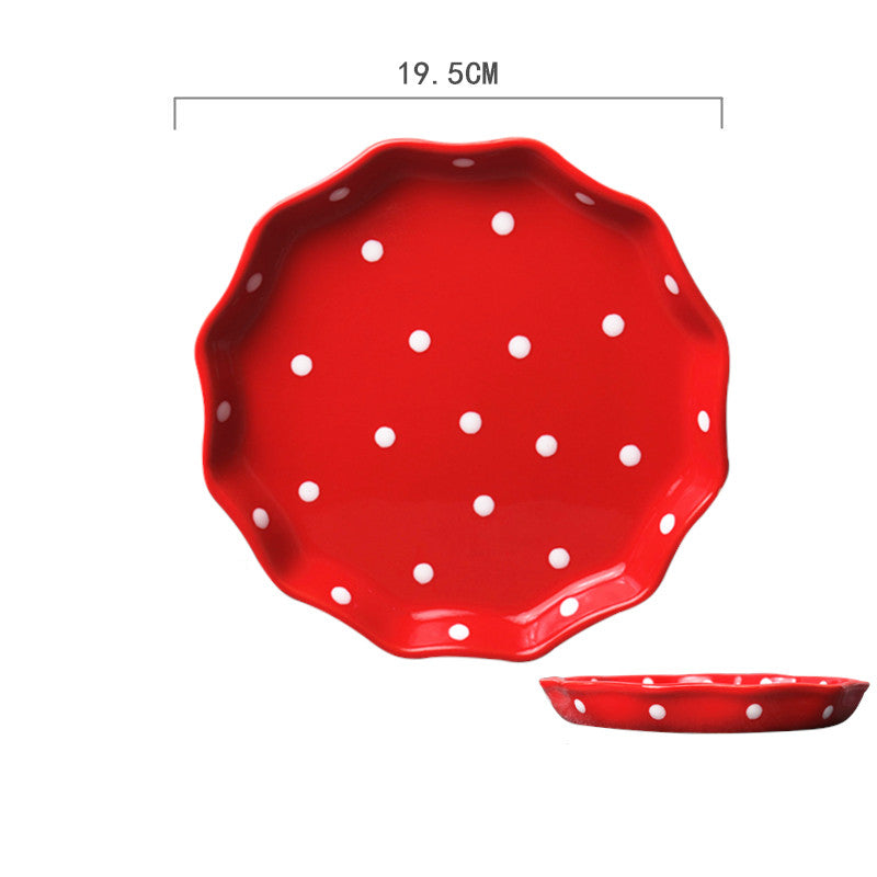 Ceramic Hand-painted Western Food Microwave Breakfast Plate
