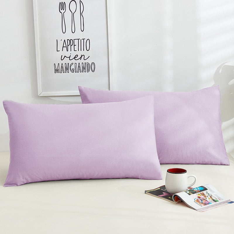 Pure Color Cotton Pillowcases A Pair Of Hotel Hotel Cotton 48X74CM