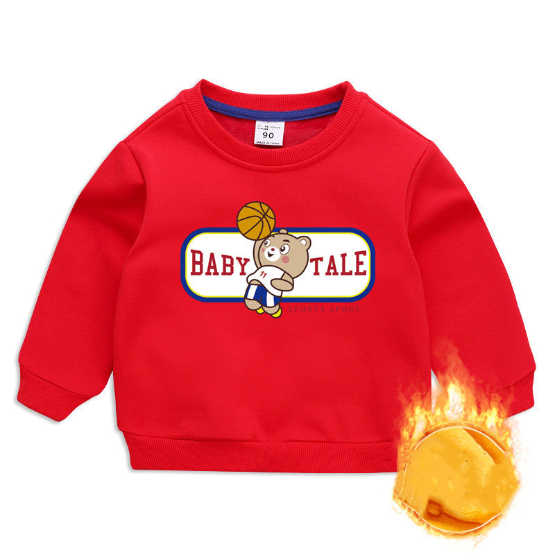 Children's Sweater Plus Velvet Padded Boy Top