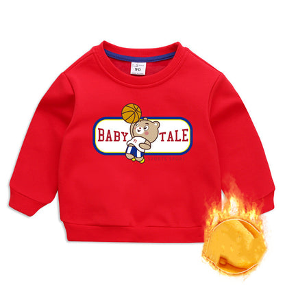Children's Sweater Plus Velvet Padded Boy Top
