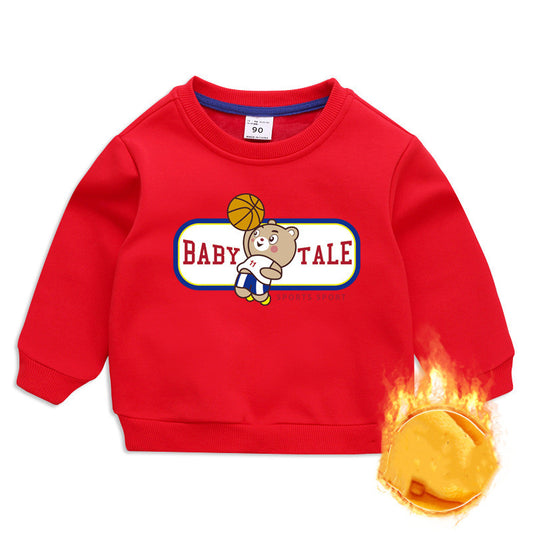 Children's Sweater Plus Velvet Padded Boy Top