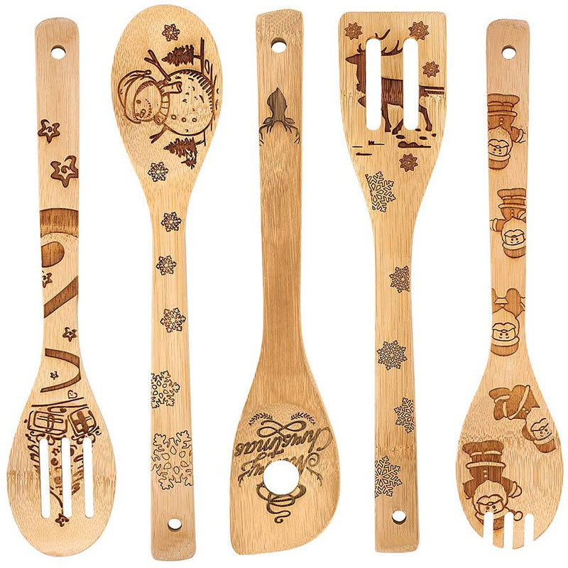 Christmas laser design bamboo shovel