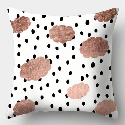 Modern Simple Pillow Home Cushion Geometric Amazon Hot Sale Peach Skin Fabric