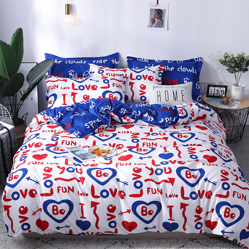 Four-piece cotton bedding with multiple specifications