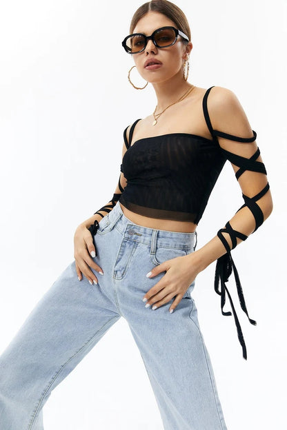 Solid Color Umbilical Straps Umbilical Strap Camisole