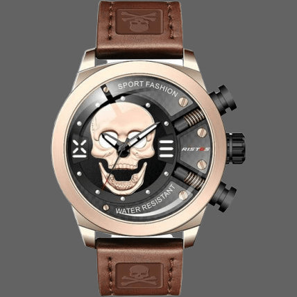 LONGBO 9439 Fashion Circular Skull Watch